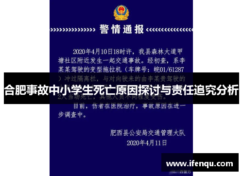 合肥事故中小学生死亡原因探讨与责任追究分析